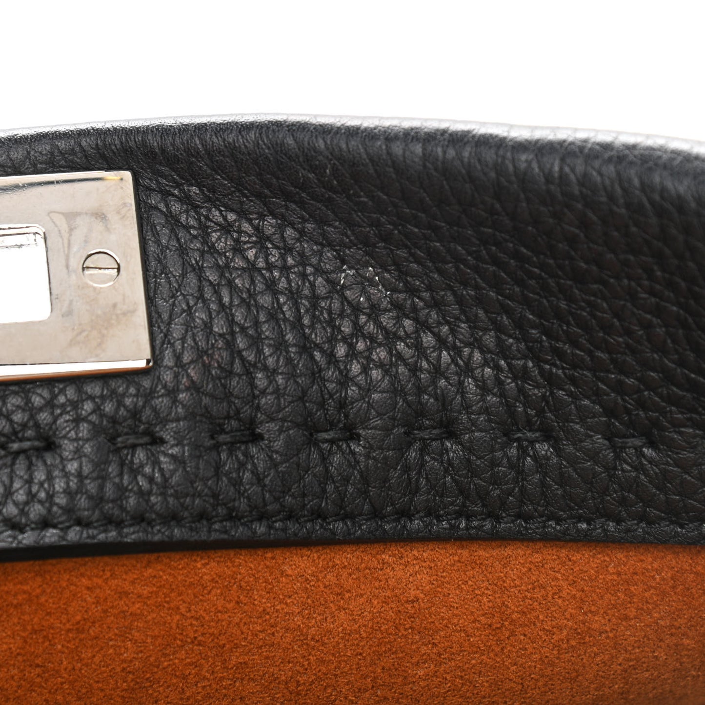 Cuoio Romano Selleria Bi-Color Medium Peekaboo Iconic Satchel Black Mou