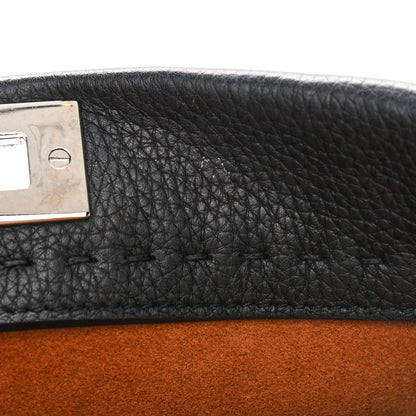 Fendi Cuoio Romano Selleria Bi-Color Medium Peekaboo Iconic Satchel Black Mou 10 of 12