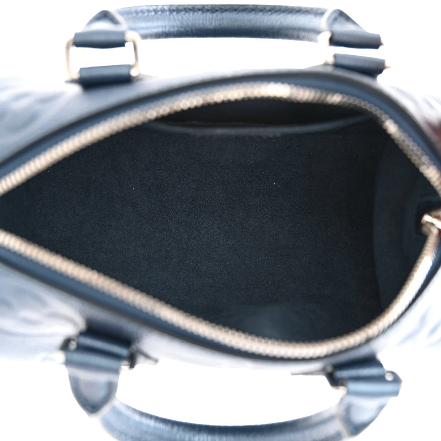 Louis Vuitton Metallic Empreinte Monogram Giant Speedy Bandouliere 20 Navy Nacre 5 of 9