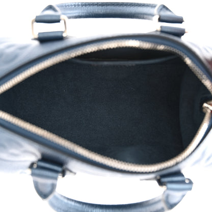 Louis Vuitton Metallic Empreinte Monogram Giant Speedy Bandouliere 20 Navy Nacre 5 of 9