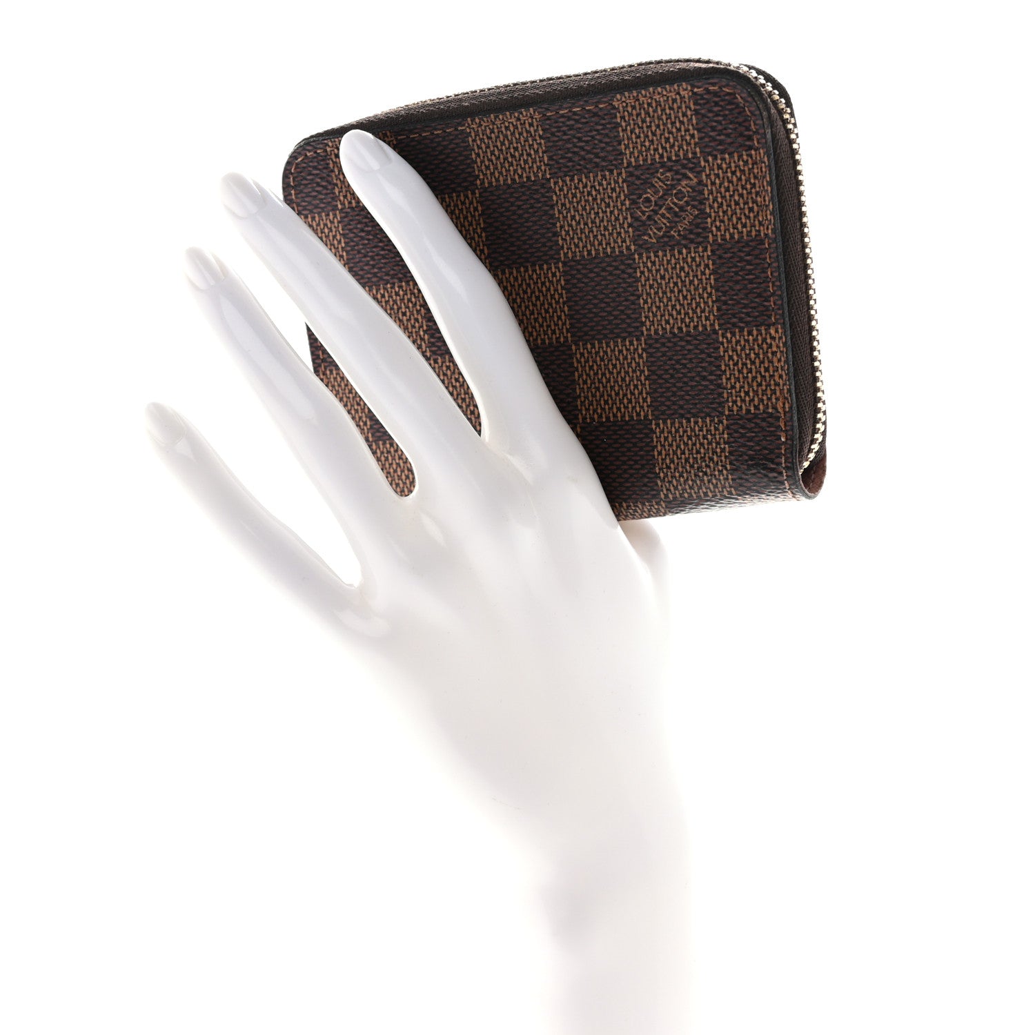Louis Vuitton Damier Ebene Zippy Coin Purse Rose Ballerine 2 of 7