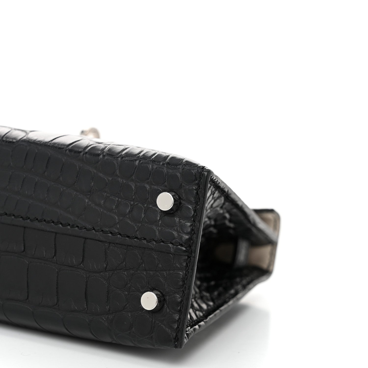 Hermes Matte Alligator Horseshoe Mini Kelly Sellier 20 Black Nata 10 of 11
