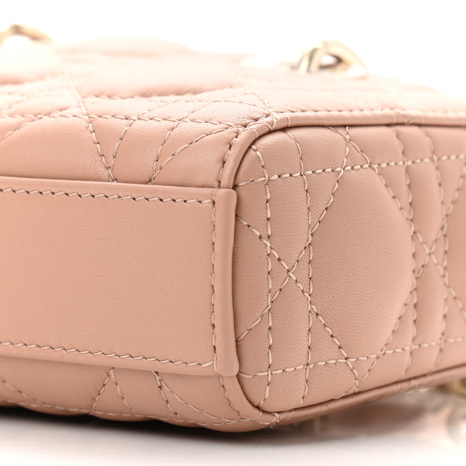 Christian Dior Lambskin Cannage Micro Lady D-Joy Rose De Vents 9 of 10