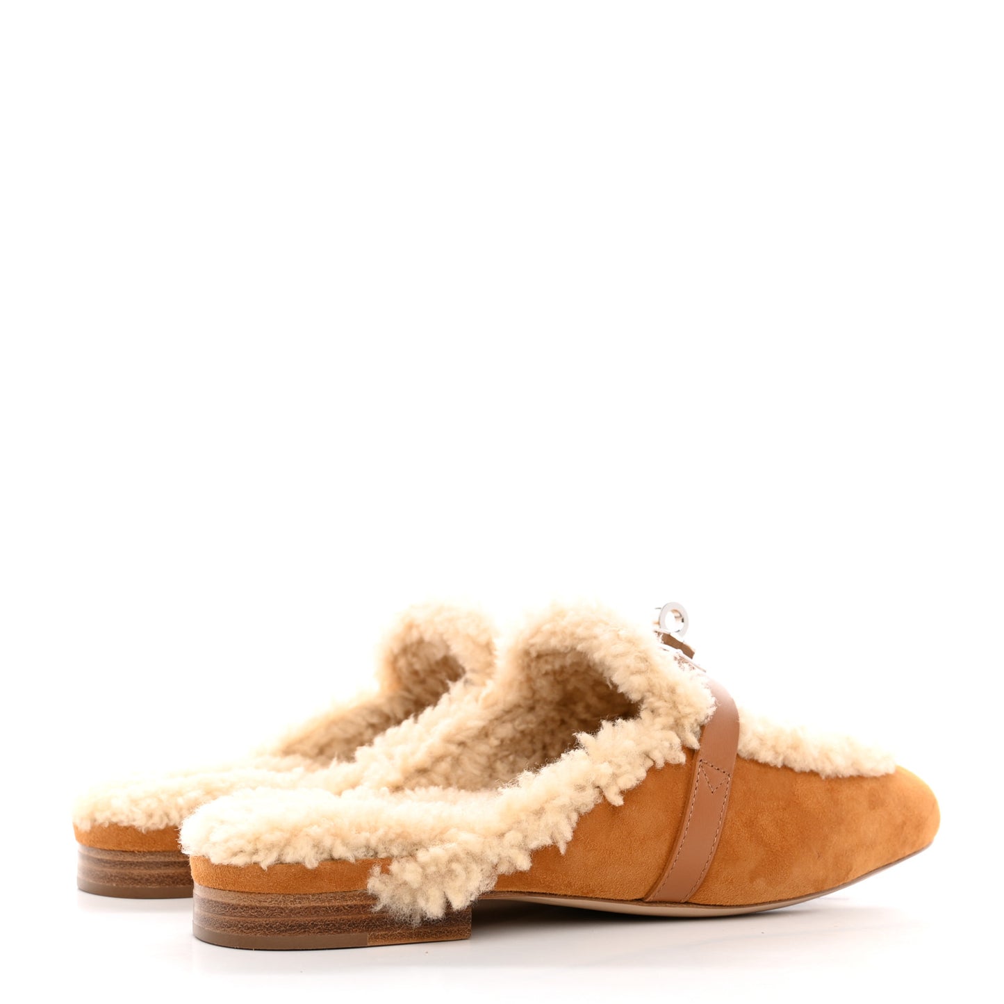 Suede Goatskin Calfskin Woolskin Oz Mules 36 Naturel