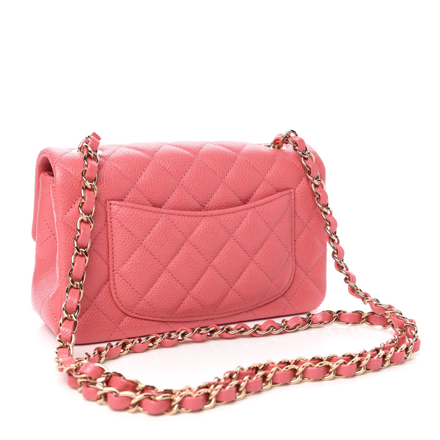 Chanel Iridescent Caviar Quilted Mini Rectangular Flap Dark Pink 3 of 11