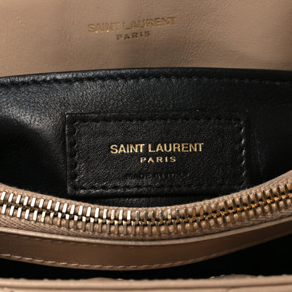 Saint Laurent Calfskin Y Quilted Monogram Small Loulou Chain Satchel Dark Beige Dark Beige 6 of 10