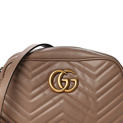 Gucci Calfskin Matelasse Small GG Marmont Chain Shoulder Bag Porcelain Rose 9 of 12