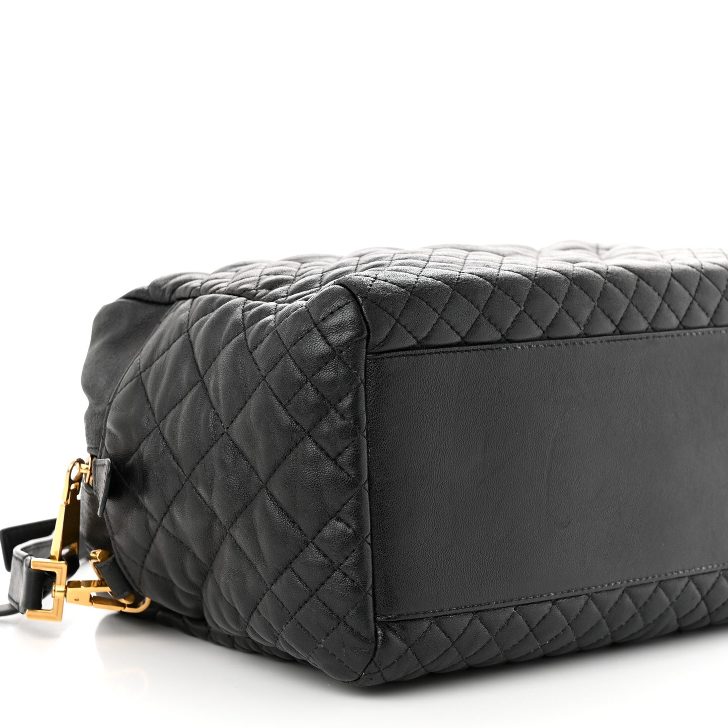 Nappa Quilted Icon Bowler Bag Black