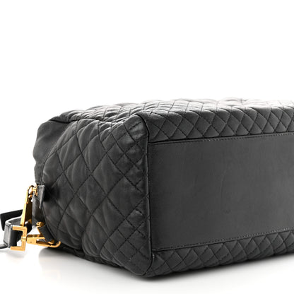 Versace Nappa Quilted Icon Bowler Bag Black 8 of 11