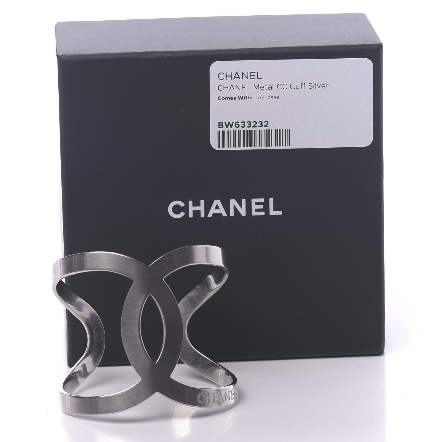 Chanel Metal CC Cuff Silver 5 of 5