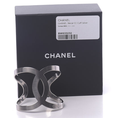 Chanel Metal CC Cuff Silver 5 of 5