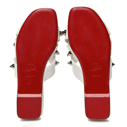 Christian Louboutin Calfskin Miss Spika Club Sandals 37 White 5 of 9