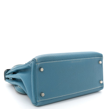 Hermes Togo Kelly Retourne 28 Blue Jean 4 of 14