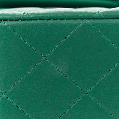 Chanel Lambskin Quilted Mini Top Handle Rectangular Flap Green 11 of 12