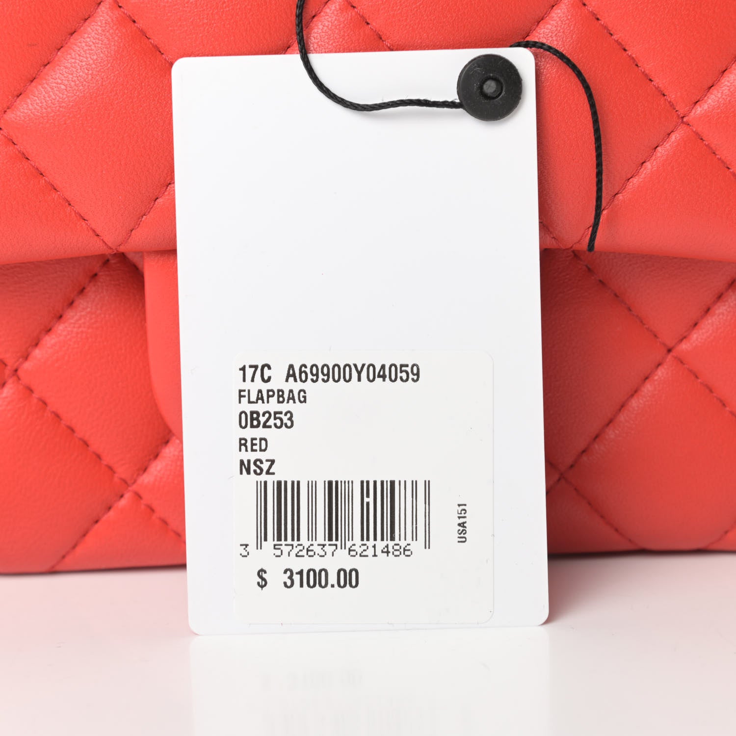Chanel Lambskin Quilted Mini Rectangular Flap Red 16 of 17