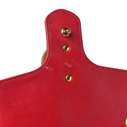 Gucci Calfskin Matelasse Small GG Marmont Shoulder Bag Hibiscus Red 15 of 20