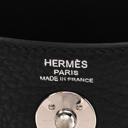 Hermes Taurillon Clemence Mini Lindy 20 Black 11 of 19