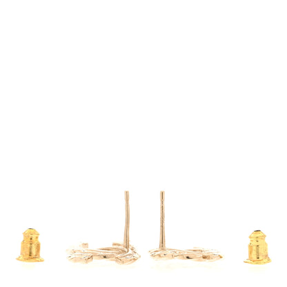 Chanel Crystal CC Earrings Gold 3 of 4