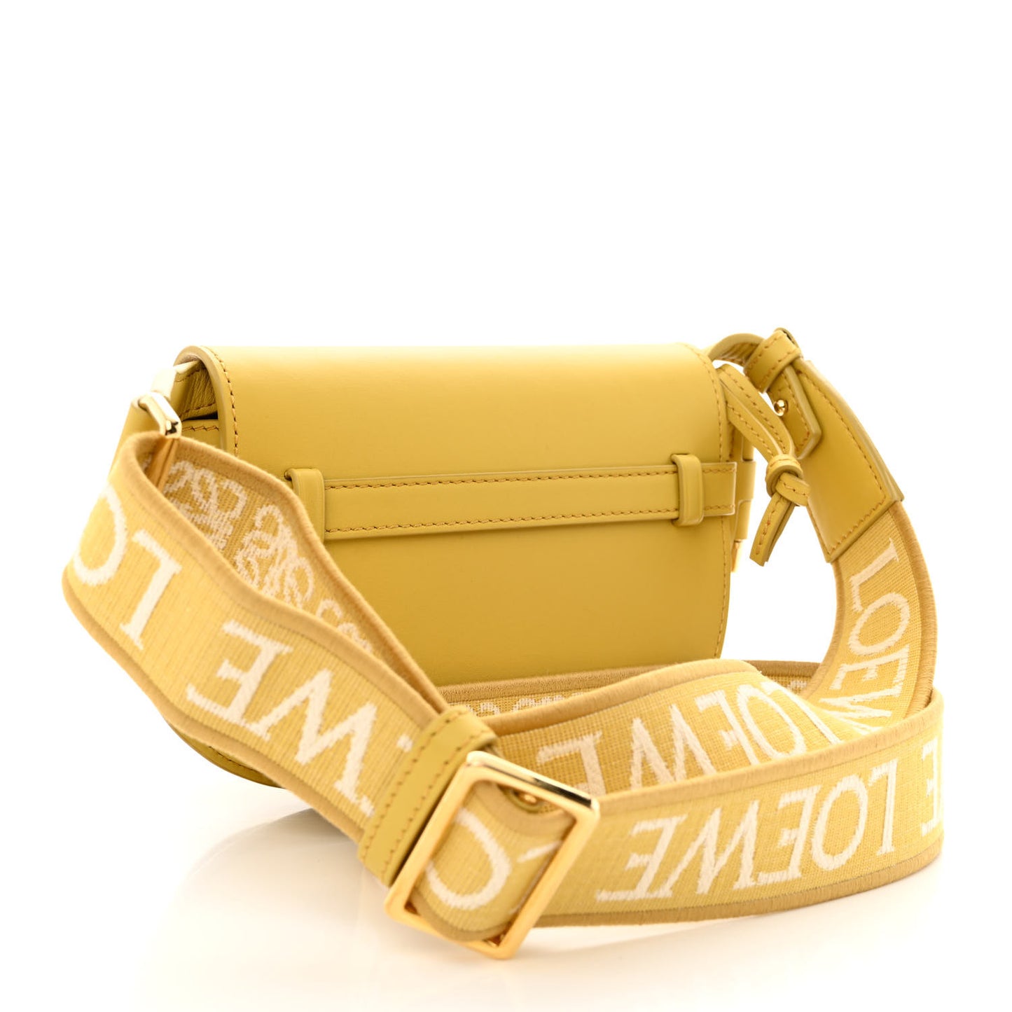 Calfskin Jacquard Mini Gate Dual Bag Dark Yellow