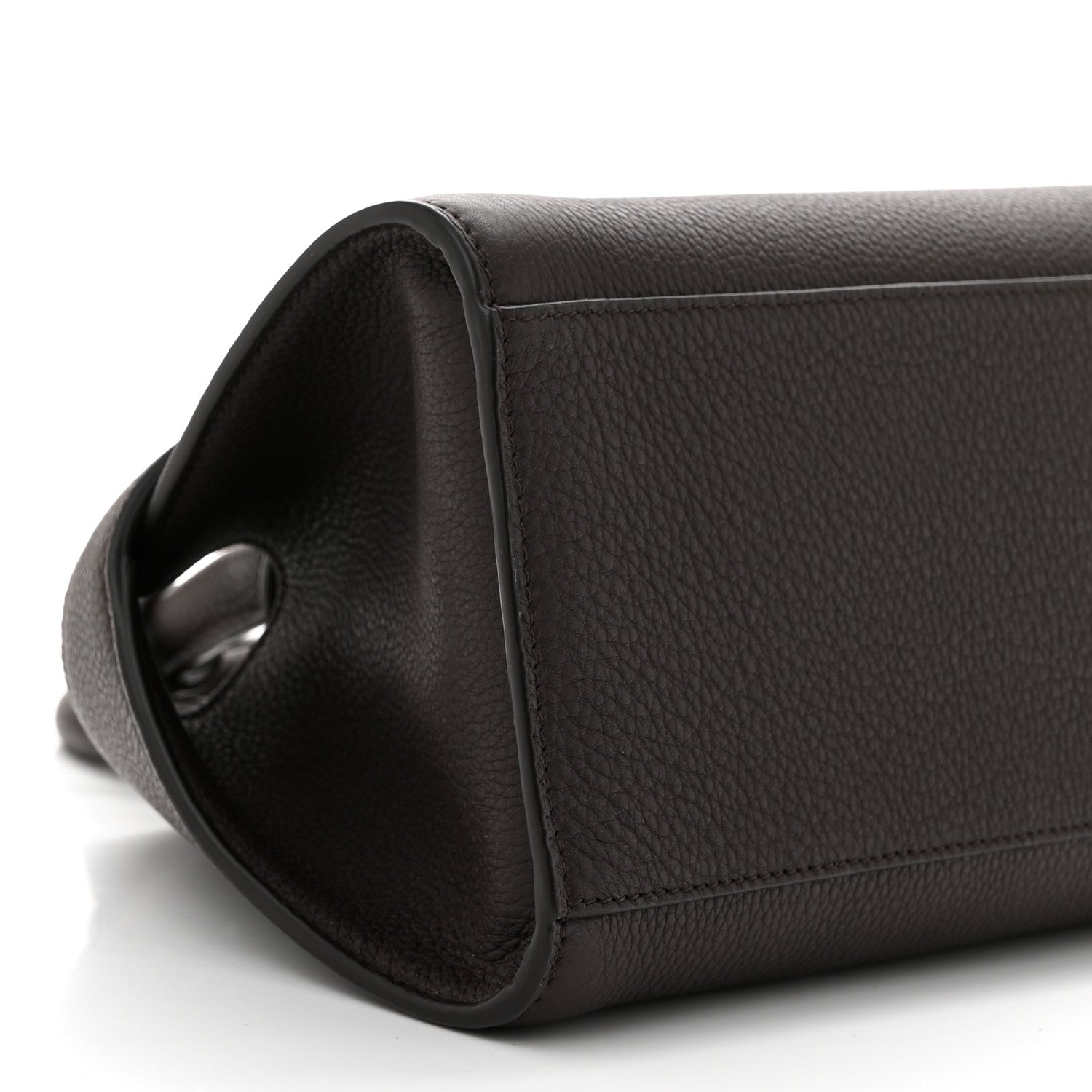 Salvatore Ferragamo Hammered Calfskin Mini Hug Bag Burnt Ocra 8 of 9