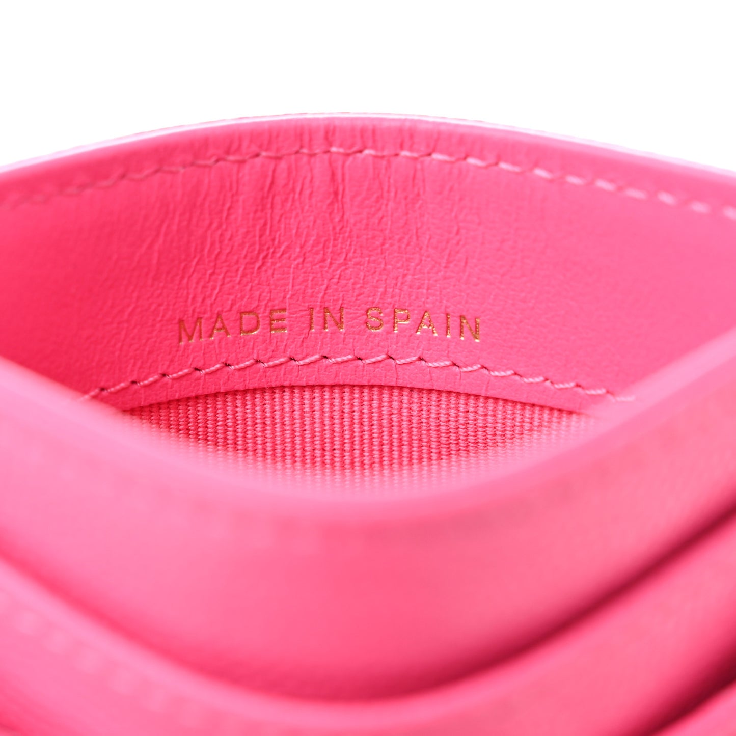 Caviar Quilted Card Holder Pink