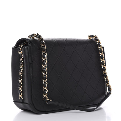 Chanel Goatskin Stitched Medium Casual Trip Single Flap Black 3 of 9