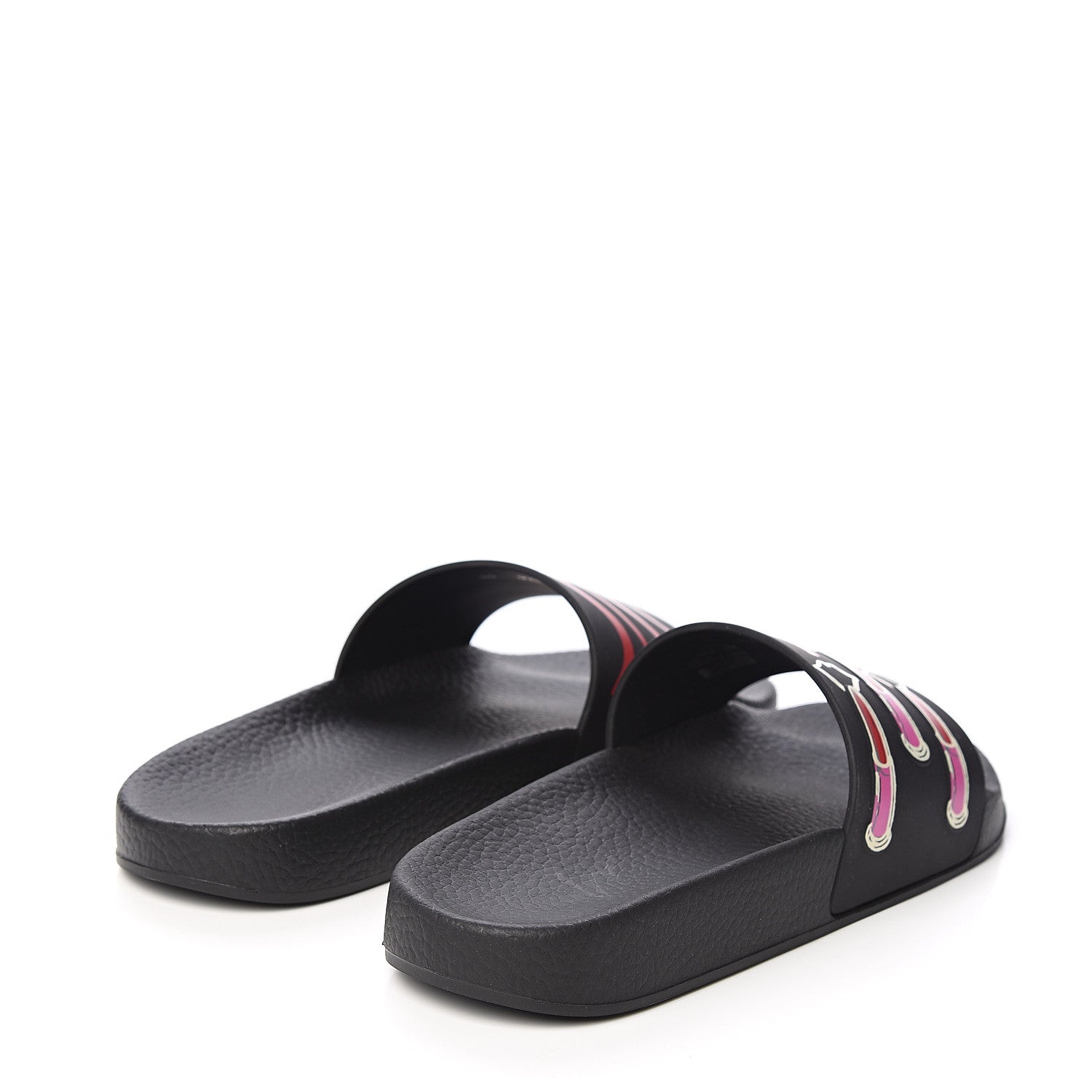 Valentino Garavani Rubber Lipstick Slide Sandals 38 Black 4 of 7