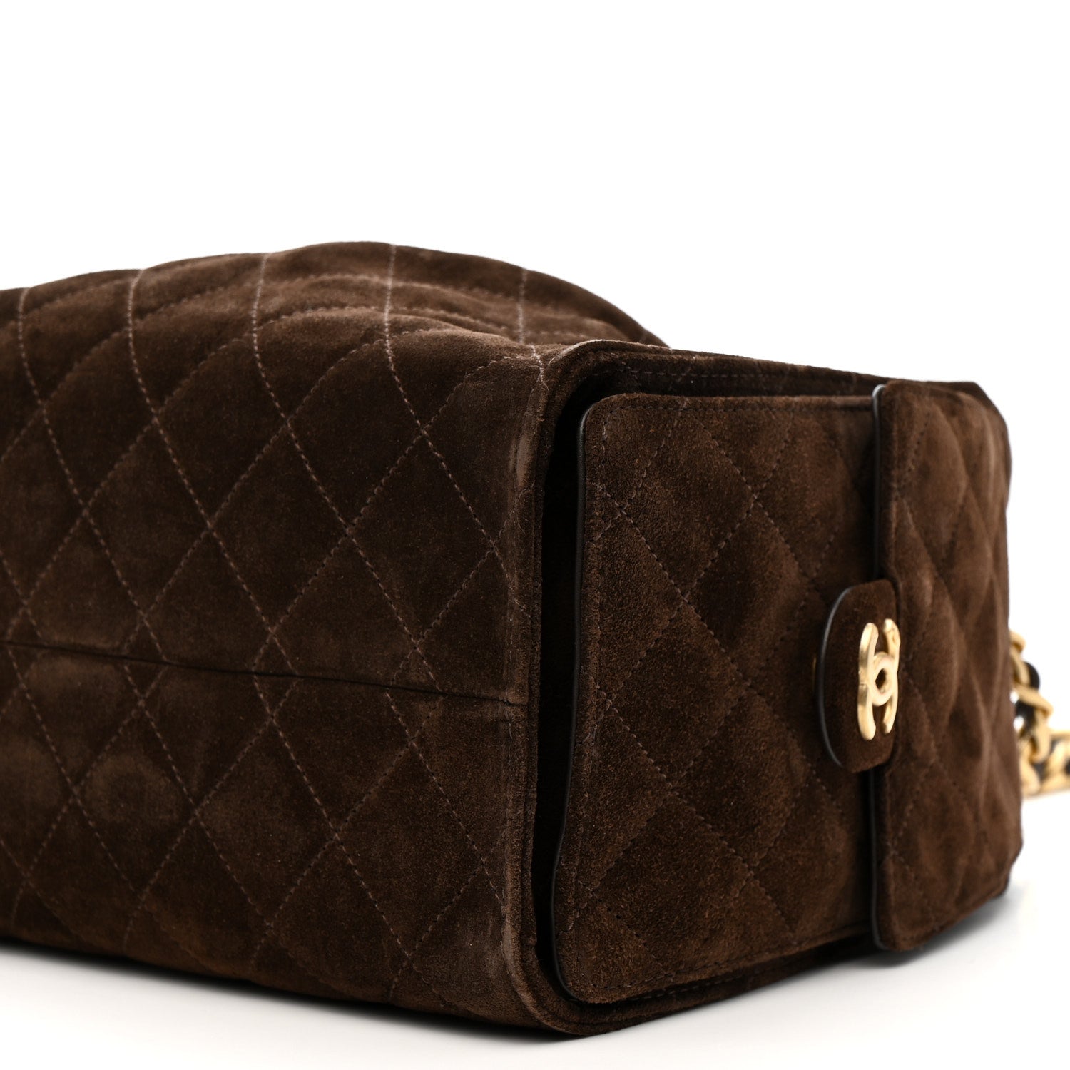 Chanel Suede Quilted Small Chanel 25 Handbag Dark Brown 10 of 10