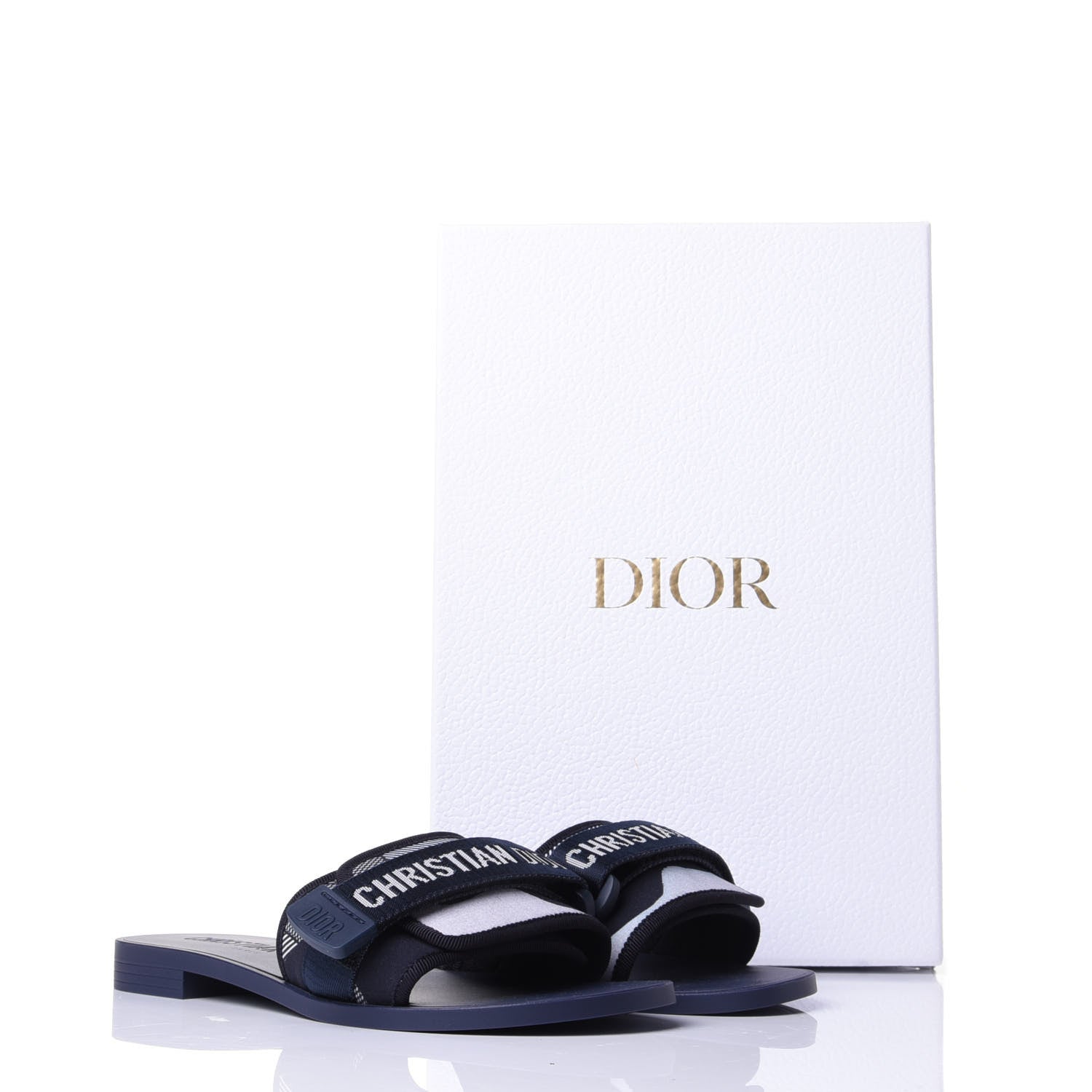 Christian Dior Technical Stretch Fabric Camouflage Dio(r)evolution Slide Sandals 36 Deep Blue 11 of 11