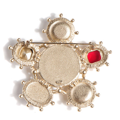Chanel Gripoix Crystal Pearl Brooch Gold 3 of 5