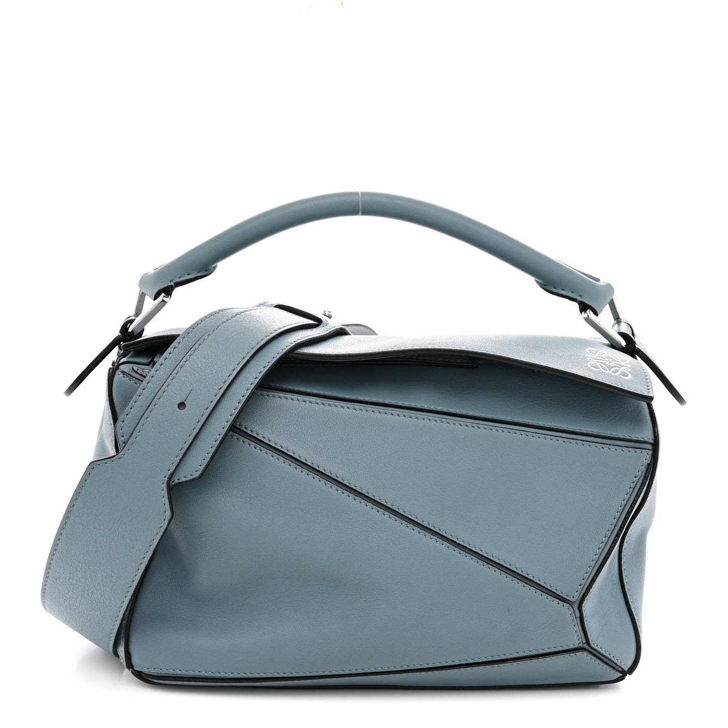 Calfskin Small Puzzle Bag Stone Blue