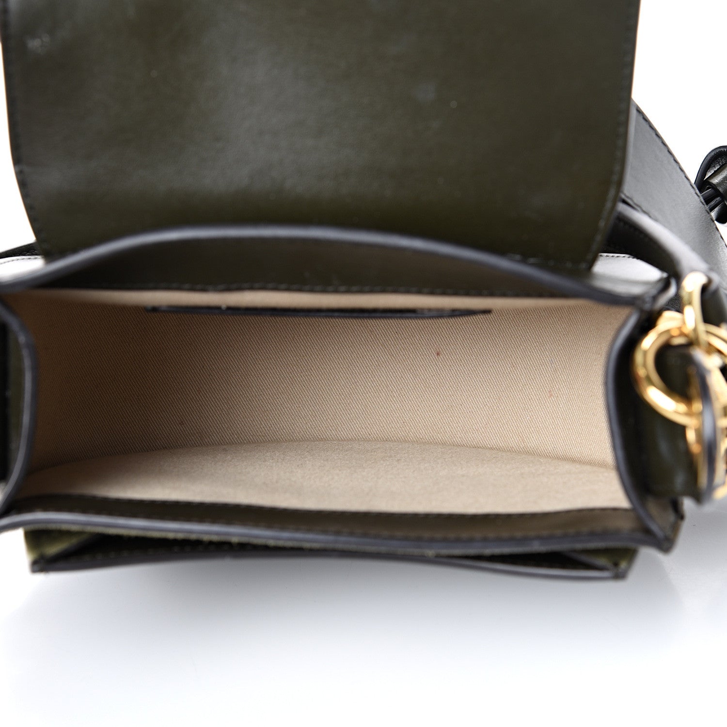 Chloe Calfskin Suede Small Tess Bag Deep Forest 4 of 15