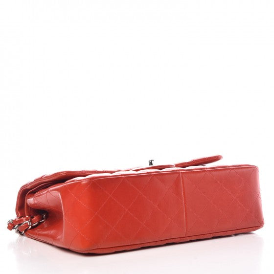 Chanel Lambskin Quilted Jumbo Double Flap Red 5 of 15