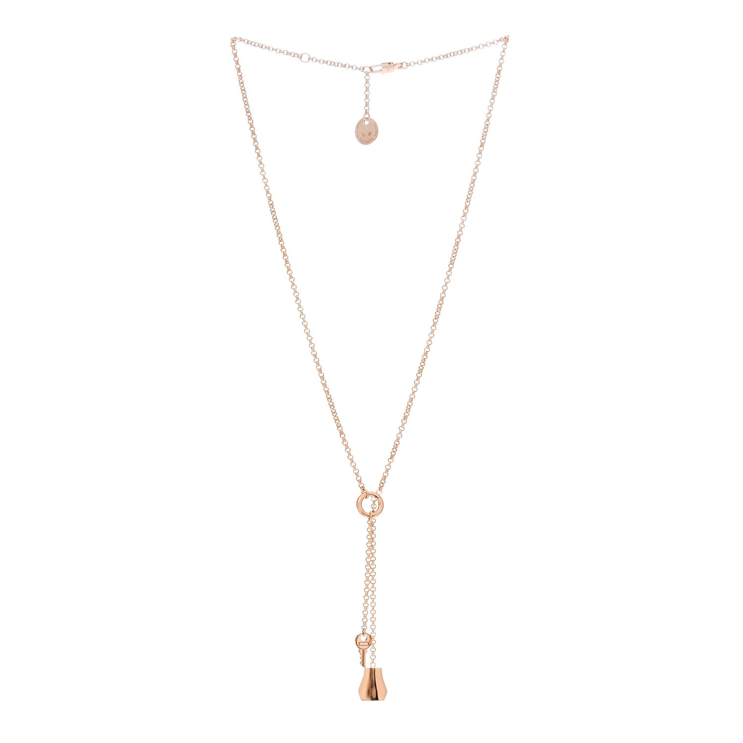 Hermes 18K Rose Gold PM Kelly Clochette Necklace 3 of 7