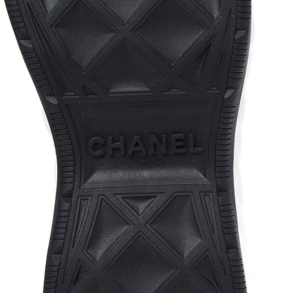 Chanel Velvet Calfskin Mixed Fibers CC Sneakers 37.5 Black 6 of 9