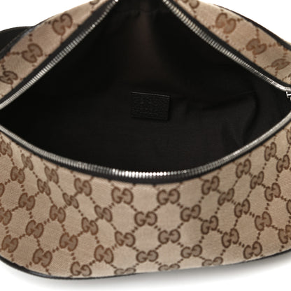 Gucci Monogram Dollar Calfskin Waist Pouch Beige Ebony Testa di Moro Marrone Scuro 5 of 11