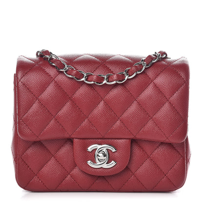 Chanel Caviar Quilted Mini Square Flap Red 1 of 10