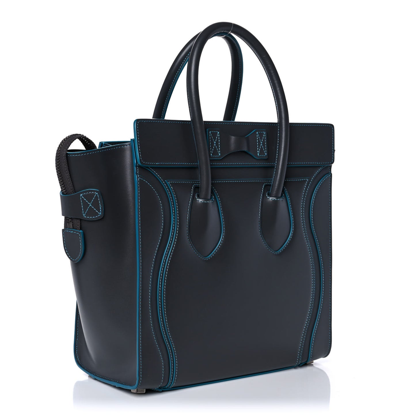 Satin Debossed Calfskin Micro Luggage Anthracite