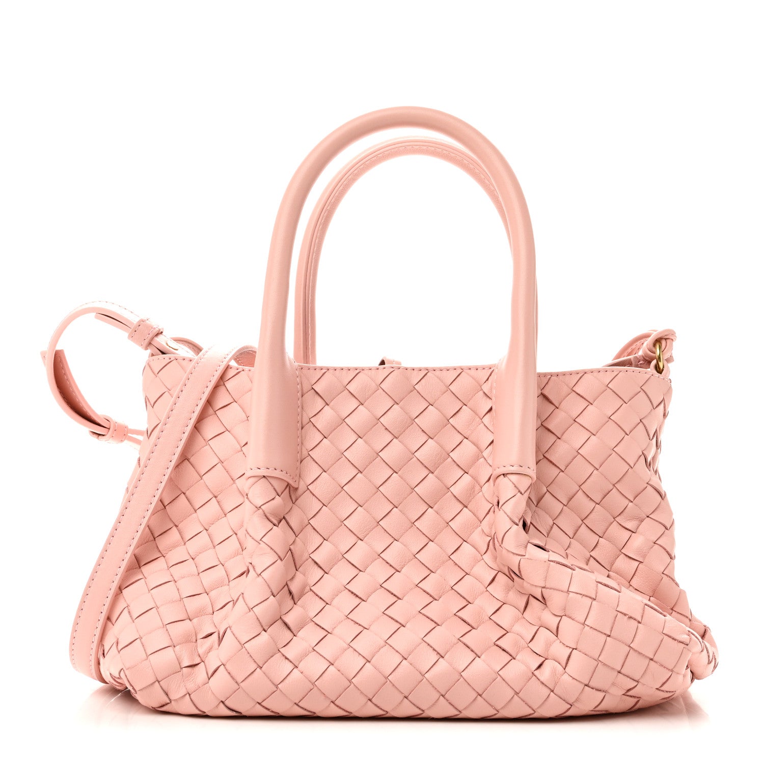 Bottega Veneta Calfskin Intrecciato Small Pinacoteca Tote Rose Barolo 1 of 10