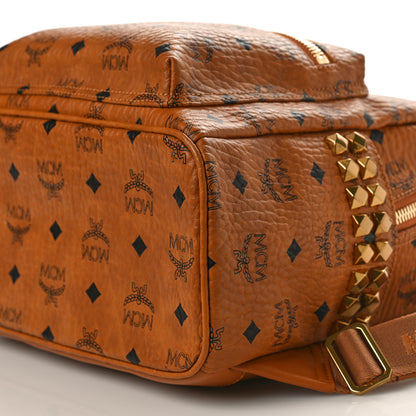 MCM Visetos Small Side Stud Stark Backpack Cognac 8 of 8