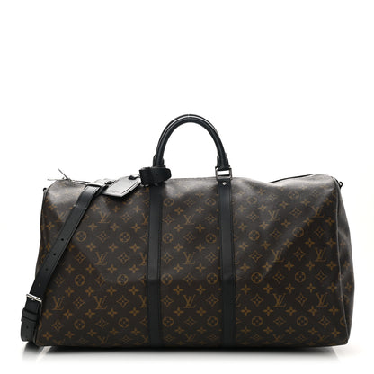 Louis Vuitton Monogram Macassar Keepall Bandouliere 55 1 of 9