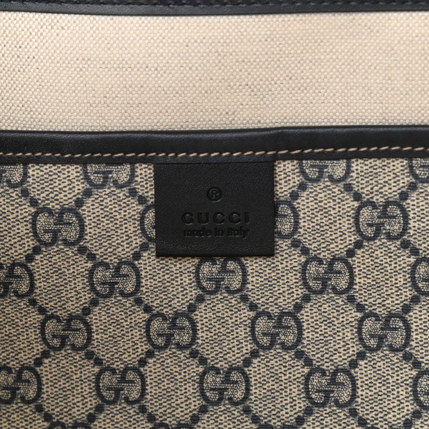 GG Plus Monogram Medium Signature Web Loop Tote Navy