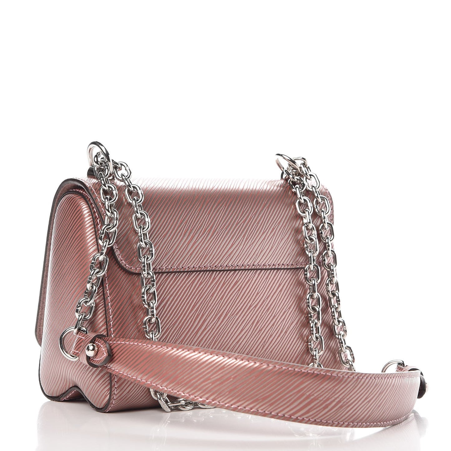 Epi Scarabeo Twist Shoulder Bag PM Rose Gold