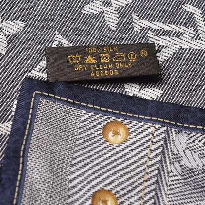 Louis Vuitton Silk Monogram New Denim Bandeau Marine 3 of 4
