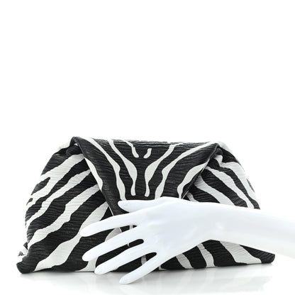 Bottega Veneta Nappa BV Trine Clutch Zebra 2 of 10