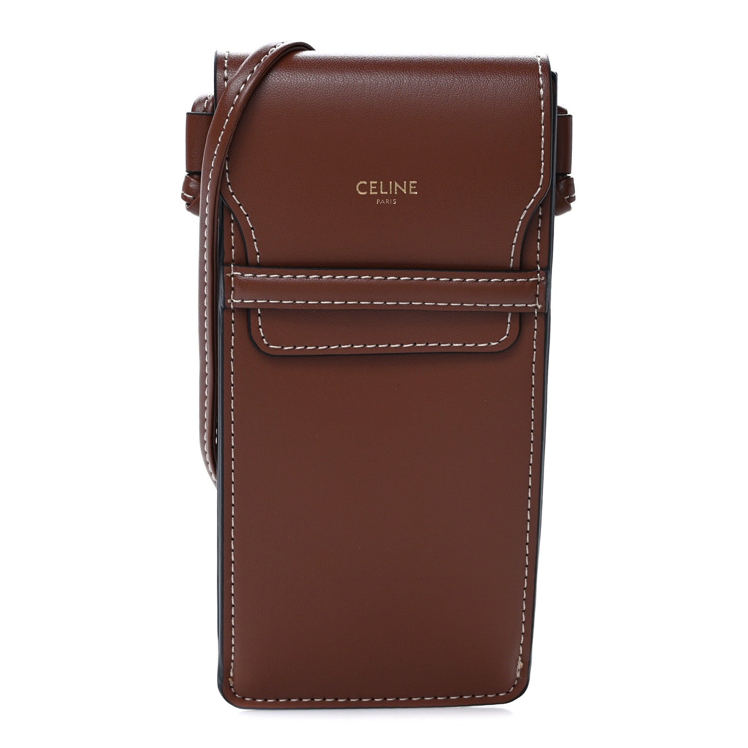 Celine Smooth Calfskin Sunglasses Pouch Tan 1 of 9