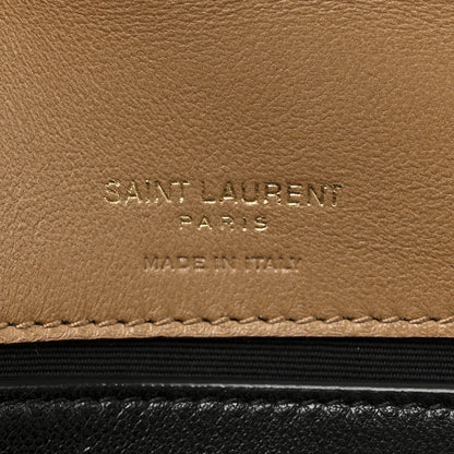 Saint Laurent Lambskin Chevron Quilted Mini Loulou Bag Havana Brown 7 of 12