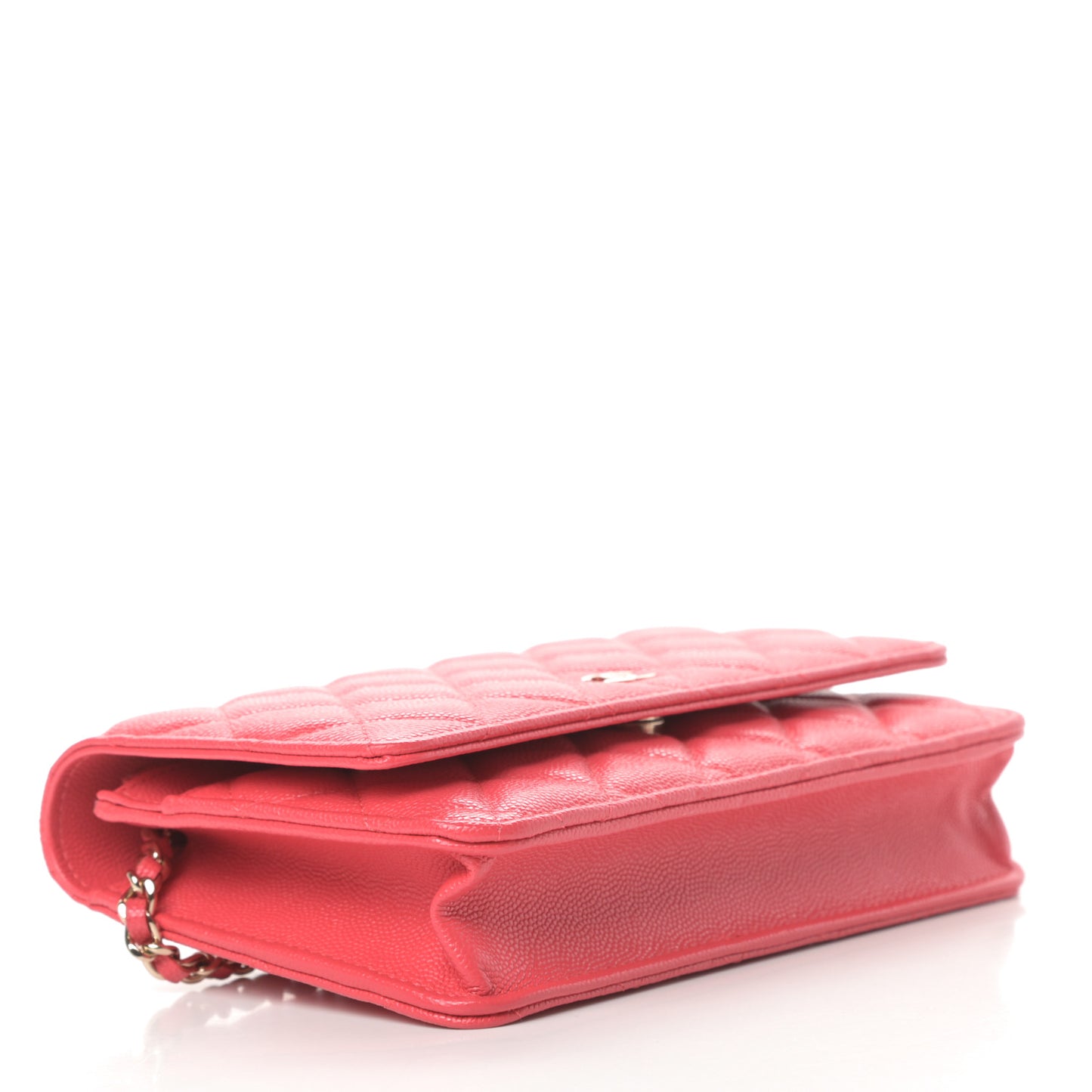 Caviar Quilted Wallet On Chain WOC Coral