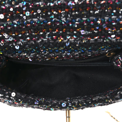 Chanel Tweed Sequin Mini Coco Handle Flap Black 7 of 9
