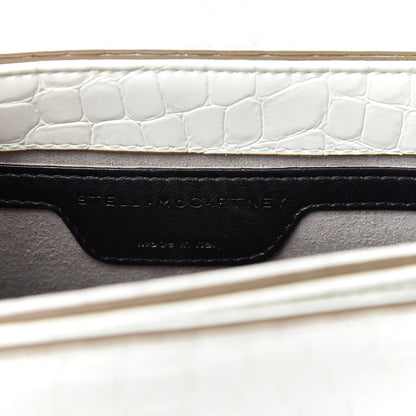 Stella McCartney Embossed Crocodile Effect Medium Falabella Box Shoulder Bag Ivory 6 of 10